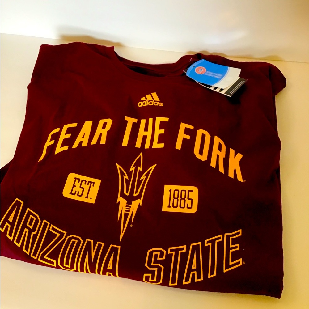 NWT Adidas Arizona State Fear the Fork T-shirt